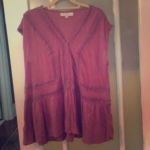 Romantic boho flowy top